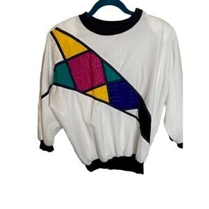 Teddi Sport petite women's pullover top 3/4 sleeve size M